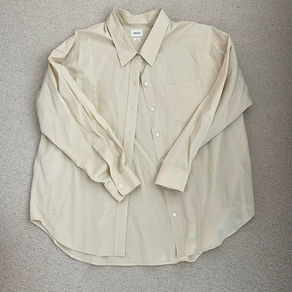 Aritzia butter yellow buttons down